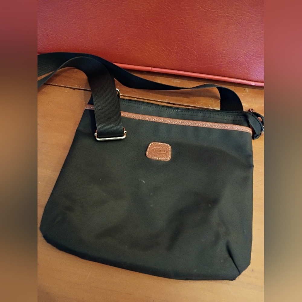 Bric's Black and Brown Crossbody Bag